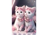 Norimpex Quadro Diamantato Gattini Rosa 30X40Cm