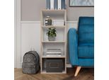 Vicco Libreria Tetrix, 40 X 100 Cm Con 4 Scomparti, Bianco/Nordico