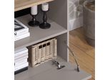 Vicco Credenza Wido, 60 X 50 Cm Con Patta, Grigio/Sonoma