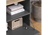 Vicco Credenza Wido, 80 X 50 Cm Con 1 Scomparto Chiuso, Antracite/Sonoma