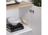 Vicco Credenza Wido, 50 X 80 Cm Con Ripiano, Bianco/Sonoma