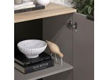 Vicco Credenza Wido, 50 X 80 Cm Con Ripiano, Grigio/Sonoma