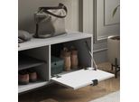 Vicco Panca Scarpiera Da Ingresso Eliza, 100 X 45 Cm Con Porta A Soffietto, Grigio