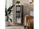 Vicco Scaffale Porta Cd Eliza, 36 X 120 Cm 3 Soggetti, Grigio
