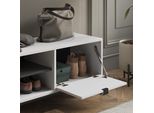 Vicco Panca Scarpiera Da Ingresso Eliza, 100 X 45 Cm Con Porta A Soffietto, Bianco