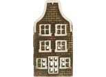 Clayre & Eef Portacandele House 7X7X14 Cm In Vetroceramica Verde