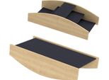 Altalena Per Cani 2 In 1, Altalena Per Cani In Legno, Rampa Di Agilità Per Cani Di Piccola E Media Taglia Sotto I 15 Kg, Per L'equilibrio E La Fiducia In Se Stessi, 80 X 39,5 X 20 Cm In Legno Naturale