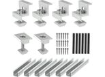 Supporto Per Pannelli Solari, Lega Di Alluminio Regolabile, Installazione Versatile, Argento