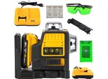 Livella Laser, 12 Linee, Raggio Laser Verde, Con 1 Batteria