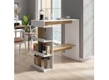 Vicco Tavolo Bar Alto Dana, 108 X 50 Cm, Rovere Bianco/Dorato/Quercia Dorata