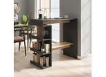 Vicco Tavolo Bar Alto Dana, 108 X 50 Cm, Antracite/Quercia Dorata/Quercia Dorata
