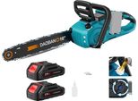 Motosega Elettrica, Design Ergonomico, Oliatore Automatico, 2 Batterie