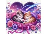 Norimpex Quadro Diamantato Gattini Addormentati 30X40Cm