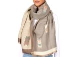 Sciarpa Da Donna Brubaker Cashmirillo - Bulldog Francese - 70 X 200 Cm - Calda E Accogliente - Sciarpa Da Donna Per L'autunno E L'inverno, Beige