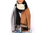 Brubaker Cashmirillo Sciarpa Da Donna Con Motivo A Quadri - 70 X 200 Cm - Calda E Accogliente - Sciarpa Da Donna, Marrone, Nera E Grigia