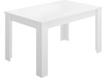 Dmora Tavolo Allungabile Dencio 90X190X77H Cm Bianco Lucido, Allungabile 8 Posti
