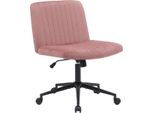 Sedia Da Ufficio - Sedia Ergonomica Girevole - Regolabile In Altezza E Girevole A 360 Gradi | Colore: Rosa | Materiale: Morbido