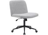 Sedia Da Ufficio - Sedia Ergonomica Girevole - Altezza Regolabile E Girevole A 360 Gradi | Colore: Grigio Chiaro, Materiale: Polvere