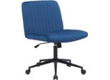 Sedia Da Ufficio - Sedia Ergonomica Girevole - Regolabile In Altezza E Girevole A 360 Gradi | Colore: Blu | Materiale: Morbido