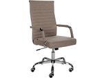 Sedia Da Ufficio Ergonomica - Sedia Da Ufficio - Regolabile In Altezza, Design Confortevole | Colore: Taupe | Materiale: Polvere