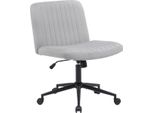 Sedia Da Ufficio - Sedia Ergonomica Girevole - Regolabile In Altezza E Girevole A 360 Gradi | Colore: Grigio Chiaro, Materiale: Morbido