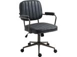 Sedia Da Ufficio, Sedia Ergonomica, Funzione Reclinabile E Comfort In Pelle Finta | Colore: Nero Antico