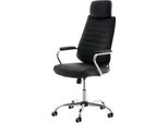 Sedia Ergonomica Per Ufficio - Sedia Da Ufficio - Seduta Regolabile In Altezza, Pelle Finta | Colore: Nero