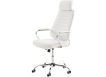 Sedia Ergonomica Per Ufficio - Sedia Da Ufficio - Seduta Regolabile In Altezza, Pelle Finta | Colore: Bianco