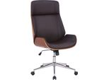 Sedia Da Ufficio Moderna - Sedia Da Ufficio - Funzione Girevole, Alto Comfort | Colore: Noce/Marrone