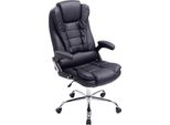Sedia Da Ufficio - Sedia Da Ufficio Ergonomica - Rivestimento In Pelle Finta, Altezza Del Sedile Regolabile. Colore: Nero