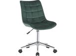 Sedia Da Ufficio In Velluto - Sedia Da Ufficio Ergonomica - Funzione Regolabile In Altezza E Girevole | Colore: Verde