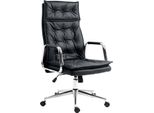 Sedia Da Ufficio Ergonomica In Pelle - Sedia Da Ufficio - Regolabile E Senza Manutenzione - Colore Amico: Nero