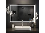Specchio Da Bagno Intelligente - Specchio Da Parete Con Bluetooth - Illuminazione Led Senza Condensa E Dimmerabile