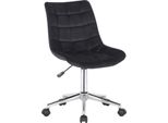 Sedia Da Ufficio In Velluto - Sedia Da Ufficio Ergonomica - Funzione Regolabile In Altezza E Girevole | Colore: Nero