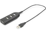 Digitus AB-50001-1 Digitus Usb 2.0 Hub 4-Port 4 X Usb A/F At Connected Cable