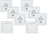 Kit Di Avviamento Chilitec Delphi, 8 Pezzi, Bianco 6X Presa Di Corrente, 2X Interruttore, Incl. Telaio