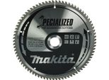Makita Lama Circolare Specialized Tct T.C.T - 260 X 30 Mm - 80 Denti - Alluminio