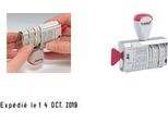 Trodat Tampon Avec Ruban De Texte 1117, Avec Dateur, Francais