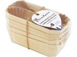 4 Stampi Per Mini Torte In Legno + 8 Scatole Bach