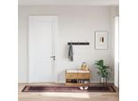 Vidaxl Tappeto Lavabile 80X300 Cm Nero E Oro Antiscivolo
