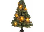 Noch 22111 Albero Di Natale Illuminato Verde, Con 10 Led, Alto 5 Cm