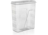 Vaso Di Stoccaggio Trasparente Da 2 Litri Con Coperchio Bianco
