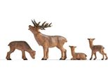 Noch Deer, Modellini Per Lo Scartamento 0, Set Di 4 Figure Dipinte A Mano