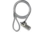 Hama Laptop Lock Light, Serratura A Combinazione A 4 Cifre, Acciaio Al Carbonio, Argento (00126819)