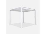 Pergola Bioclimatica 3X3M Alluminio E Acciaio, Lamelle Orientabili, Bianco