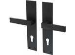 Maniglie Per Porte Lavuzo Trapini Nere - Maniglie Per Porte Con Piastra PC72 - Per Set