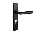 Maniglia Per Porta Lavuzo Ascoli Nera Con Piastra Rettangolare PC72 - Pro Set
