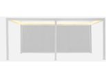 Pergola Bioclimatica 3X6M Elettrica In Alluminio Con Led + 2 Tende 3M, Bianco