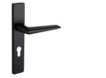 Maniglia Per Porta Lavuzo Modena Nera Con Piastra Rettangolare PC72 - Pro Set