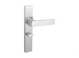 Lavuzo Imperio Maniglia Per Porta In Acciaio Inox Con Rosetta Rettangolare WC63/8 Serratura Per Bagno - Per Set